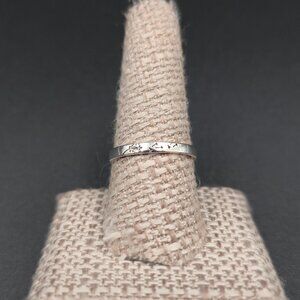 Size 9 Sterling Silver Dandelion Flower Band Ring A6720